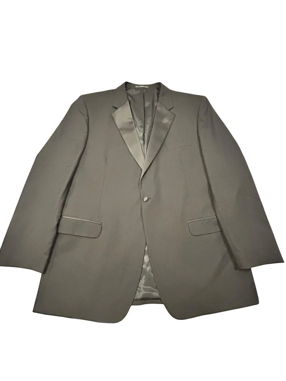 After Hours Tuxedo 2-PC Suit Jacket and Pants 48L Men’s Formal Wool Black